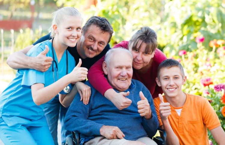 Family being satisfied with the medical attendance