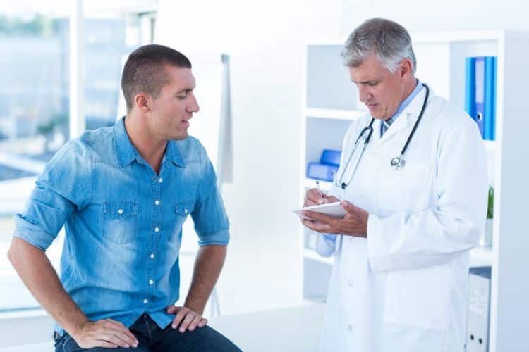 health and human services doctor explaining to a patient