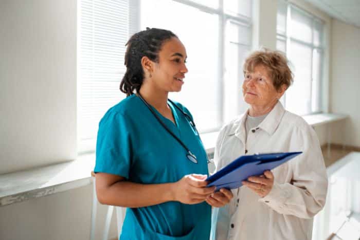 prior authorization benefits in protecting patients nurse with old patient