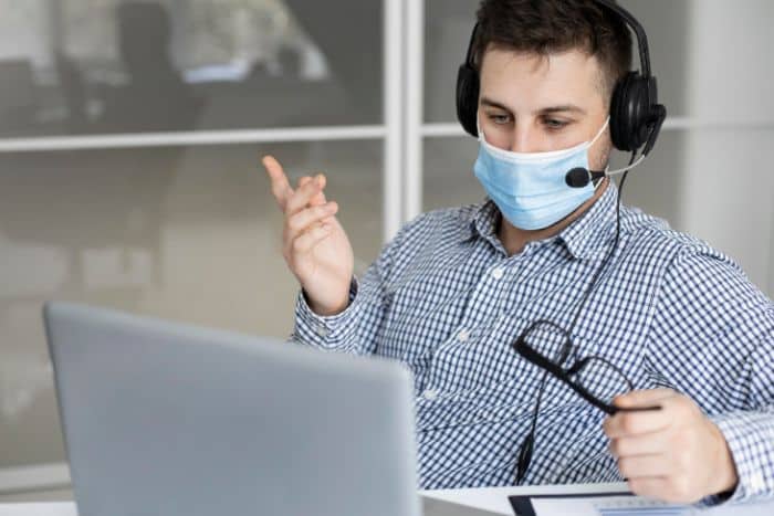 prior authorizations with remote medical assistants wearing mask VA