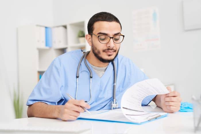 ability of managing authorization denials doctor filling in documents