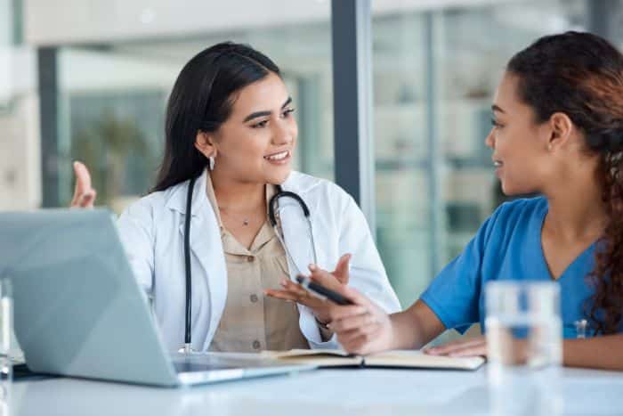 educating and supporting patients in prior authorization two female medics