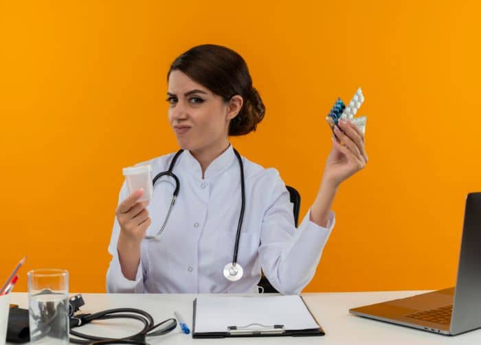 key aspects of preauthorization unpleased young doctor