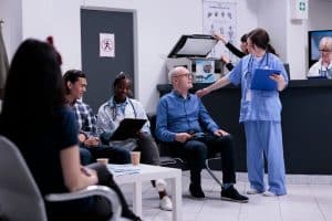 prior authorization's impact on healthcare access doctor interacting to the patients