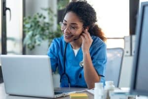 impact of virtual medical receptionists in telemedicine VA doctor talking to someone