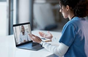 virtual medical receptionist expanding practice's, doctor video calling patient